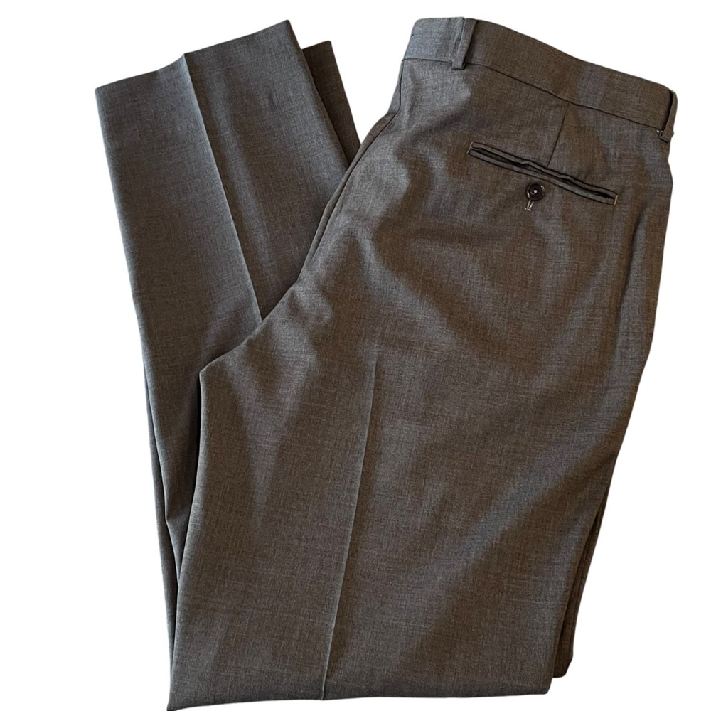 Brooks Brothers 1818 Dress Pants Mens 38x34 Heather Brown Wool Reda 1865 Italian